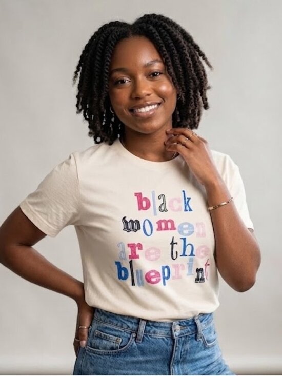 LEGENDARY ROOTZ Tops - Legendary Rootz Black Women Are The Blueprint Graphic Tee Women's Size L NWT